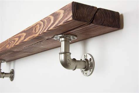 metal pipe shelving brackets|pipe shelf brackets hobby lobby.